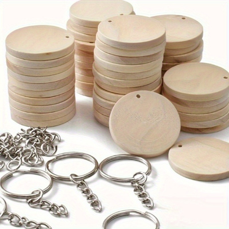 150Pcs/ Box Round Wooden Discs - Oud Wood Chip recension och pris