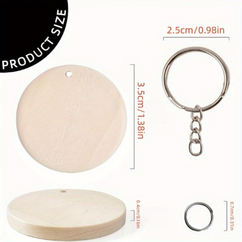 150Pcs/ Box Round Wooden Discs - Oud Wood Chip recension och pris