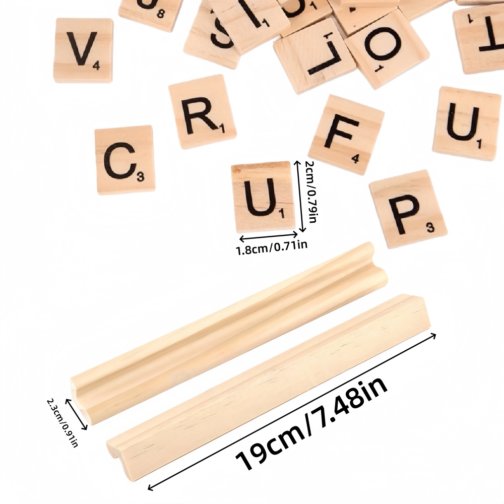 100PCS  Wooden Letter English  - Oud Wood Chip recension och pris