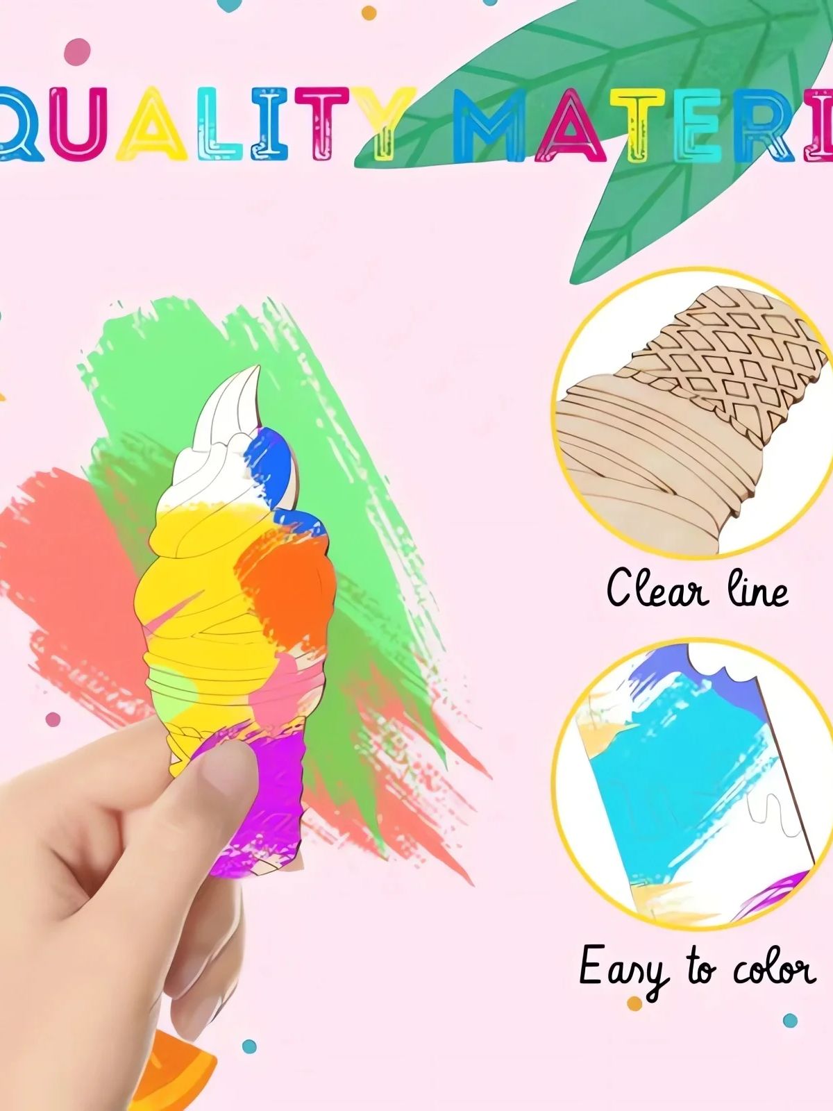 6/30pcs Ice Cream Wood Cutouts - Oud Wood Chip recension och pris